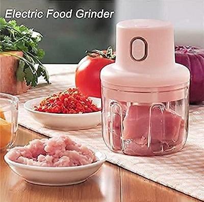 Portable USB Rechargeable Electric Fruit Vegetable Onion Garlic Cutter Food Speedy Chopper