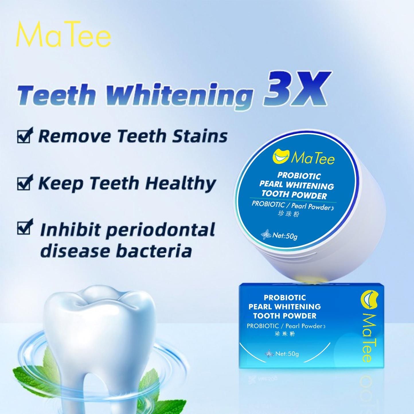 Maa Tee Probiotic Whitening Tooth Powder 50gram (Pack of 2)