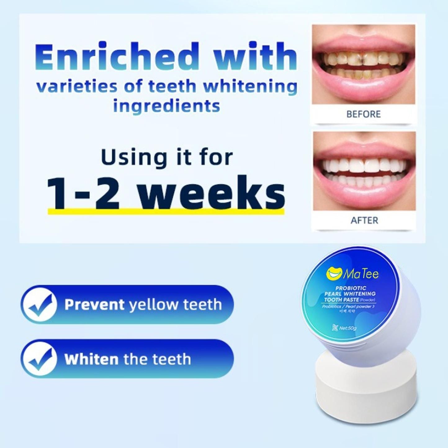 Maa Tee Probiotic Whitening Tooth Powder 50gram (Pack of 2)